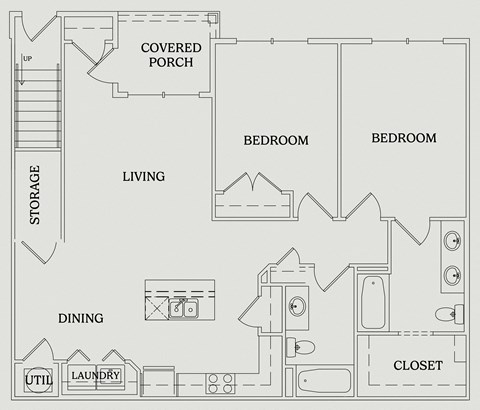 a floor plan of a bedroom floor plan with a bedroom and a living room